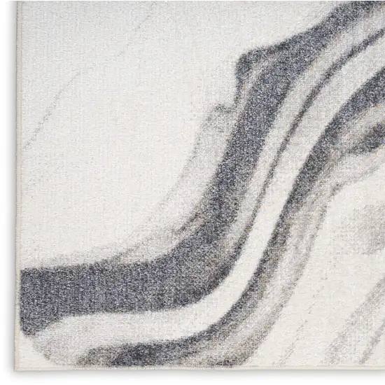 Gray Abstract Area Rug Photo 9