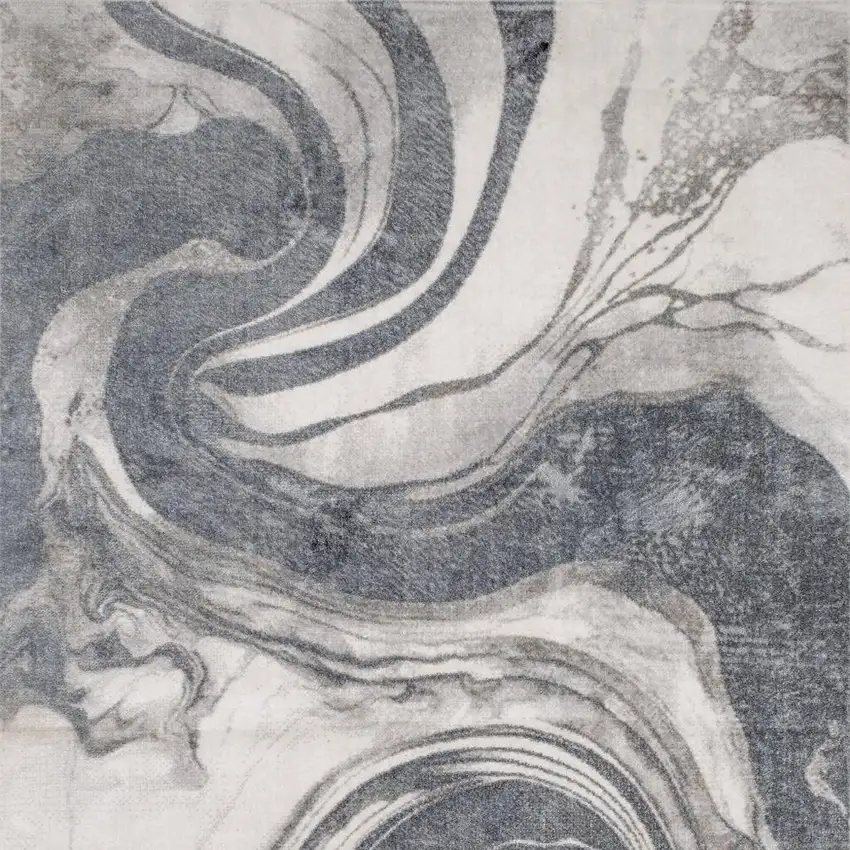 Gray Abstract Area Rug Photo 3
