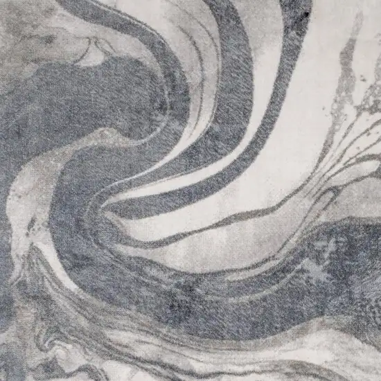 Gray Abstract Area Rug Photo 2