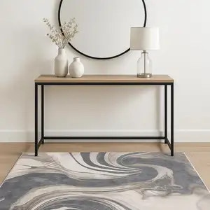 Photo of Gray Abstract Area Rug