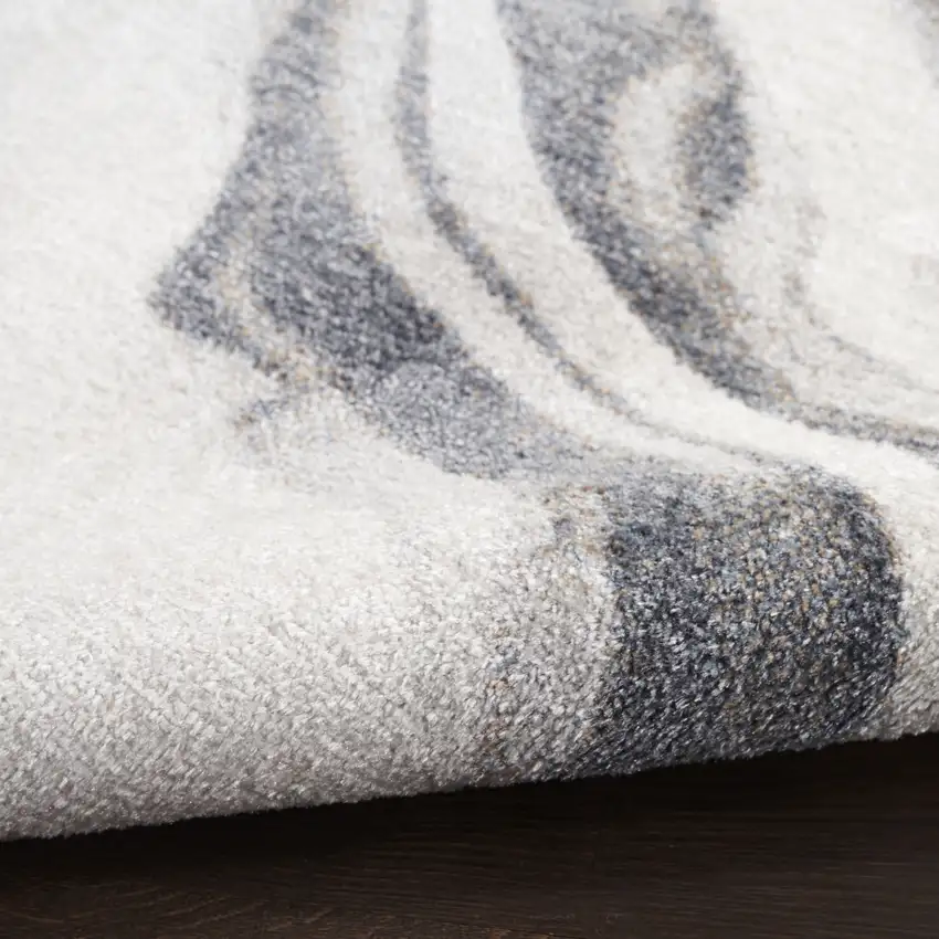Gray Abstract Area Rug Photo 9