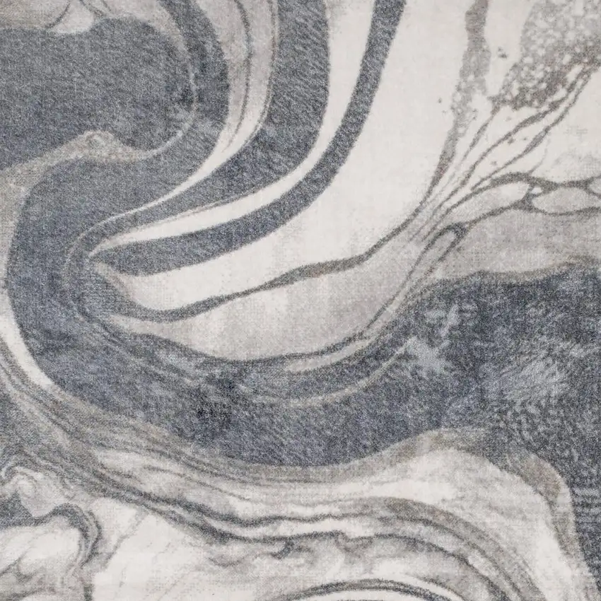 Gray Abstract Area Rug Photo 2