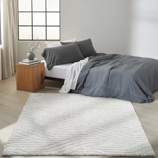 Gray Abstract Area Rug Photo 6
