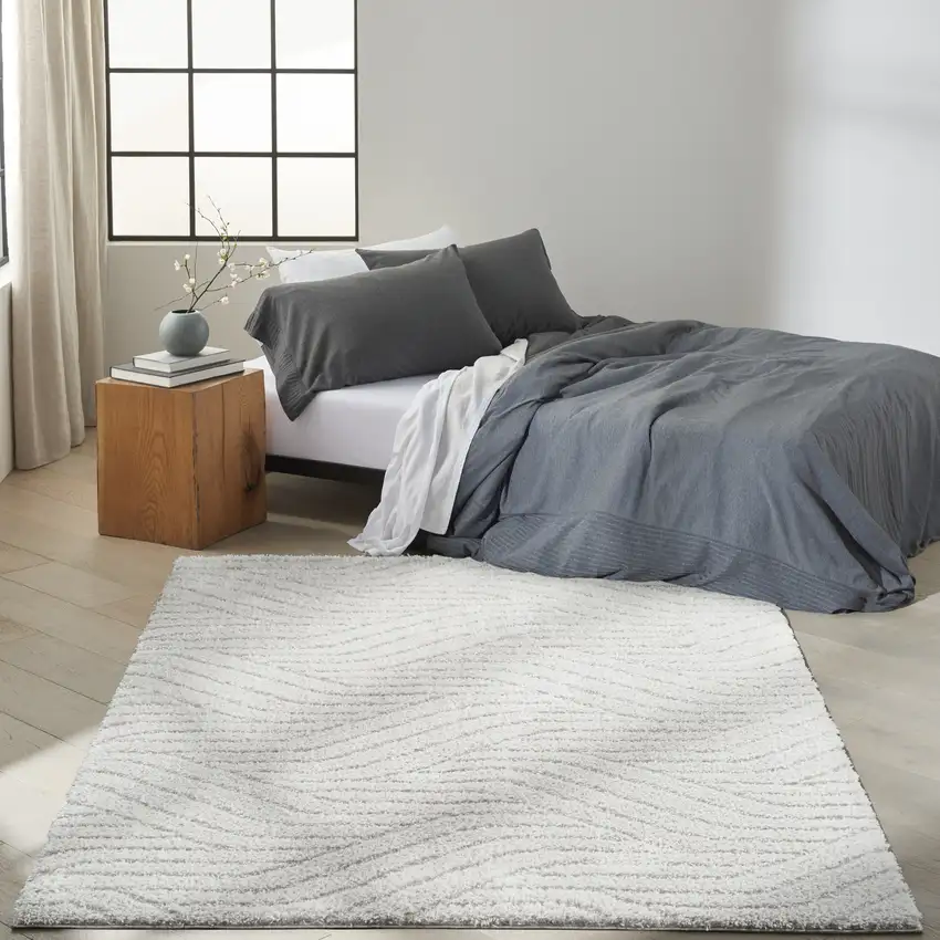 Gray Abstract Area Rug Photo 6