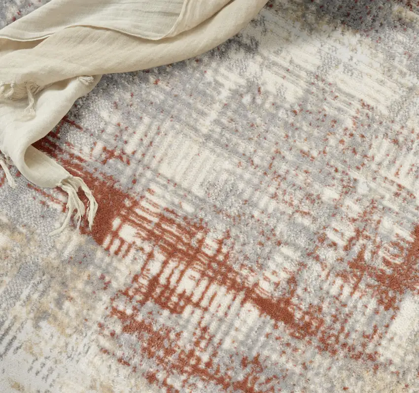 Gray Abstract Area Rug Photo 8
