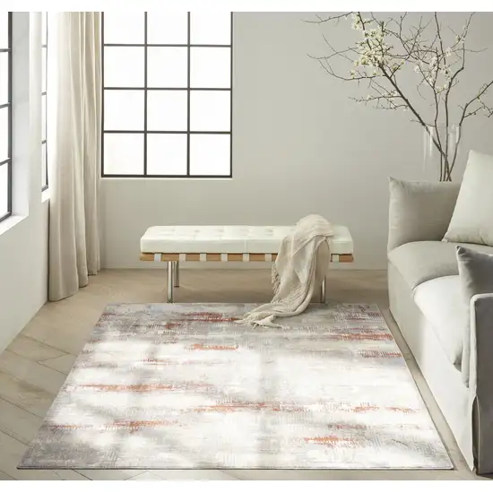 Gray Abstract Area Rug Photo 3
