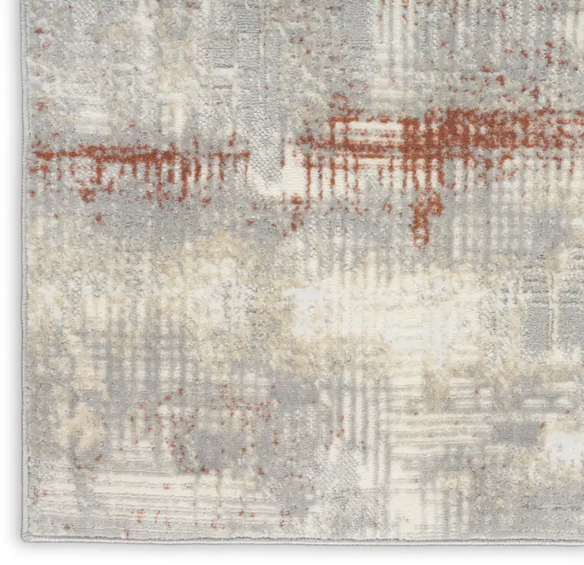 Gray Abstract Area Rug Photo 7