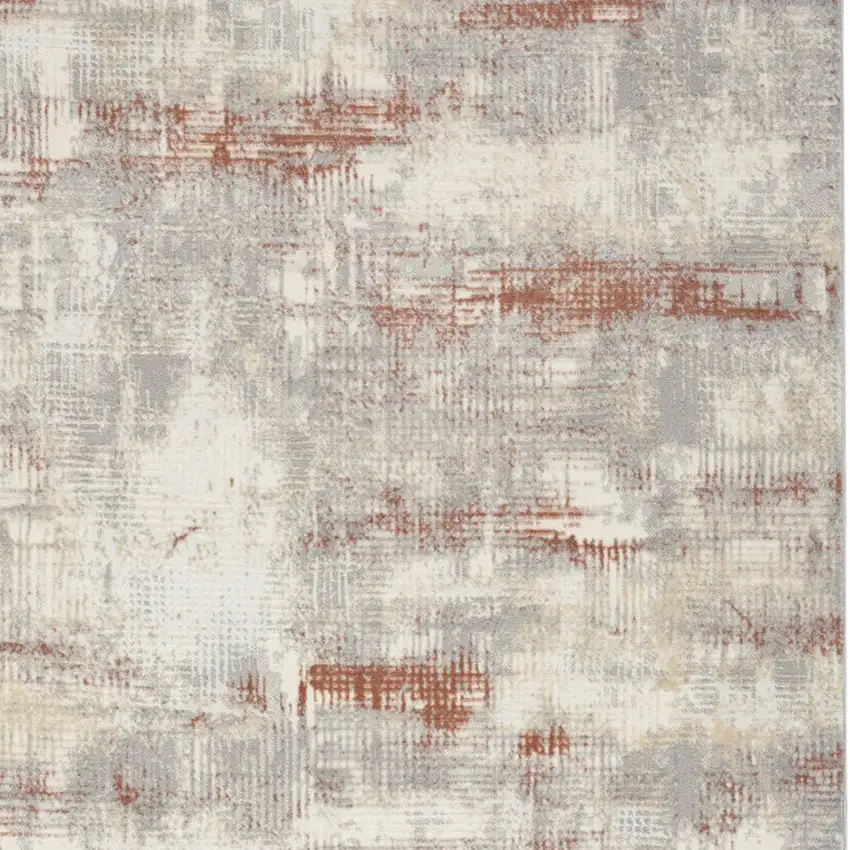 Gray Abstract Area Rug Photo 6