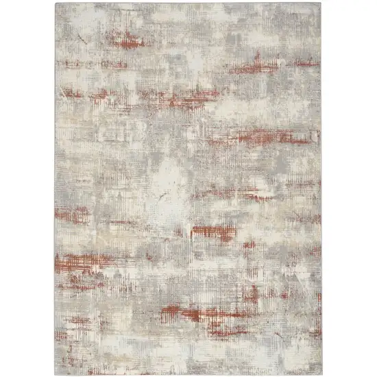 Gray Abstract Area Rug Photo 5