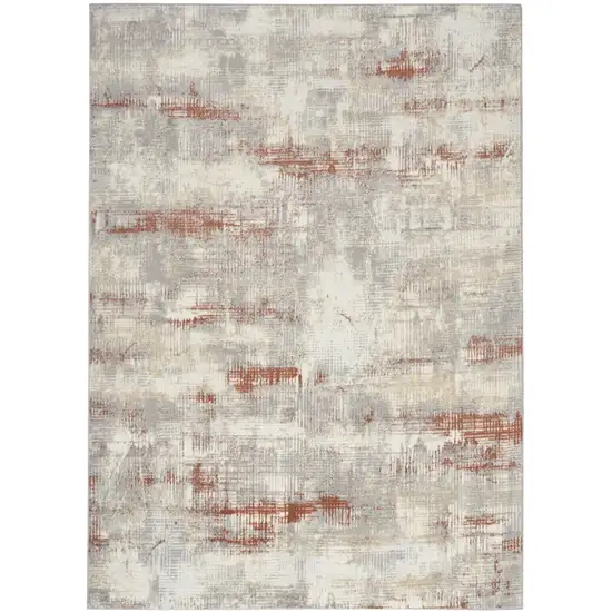 Gray Abstract Area Rug Photo 9