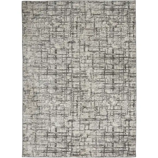 Gray Abstract Area Rug Photo 2