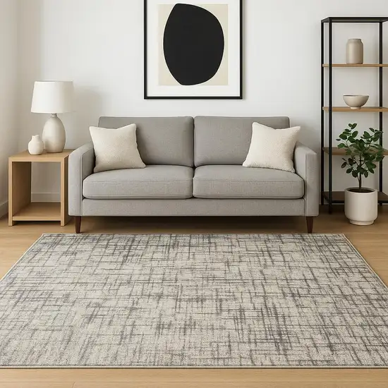 Gray Abstract Area Rug Photo 1