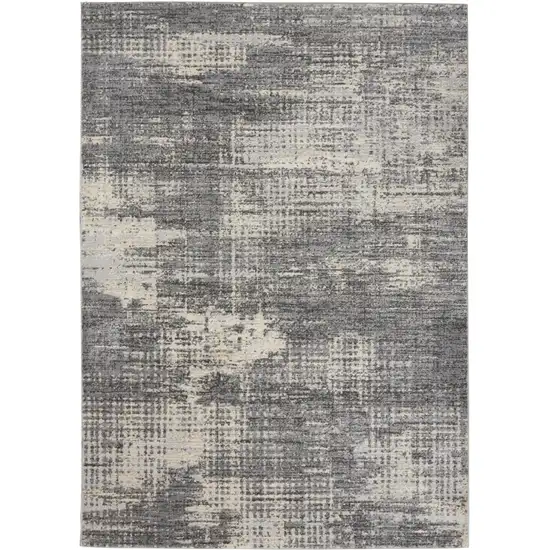 Gray Abstract Area Rug Photo 6