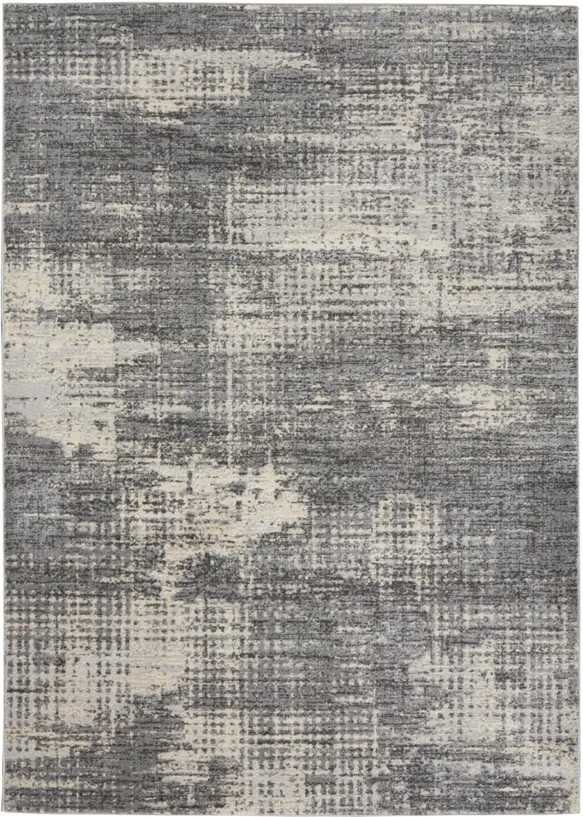 Gray Abstract Area Rug Photo 6