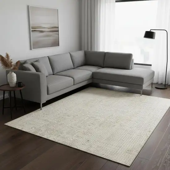 Gray Abstract Area Rug Photo 1