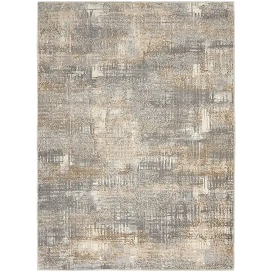 Gray Abstract Area Rug Photo 6