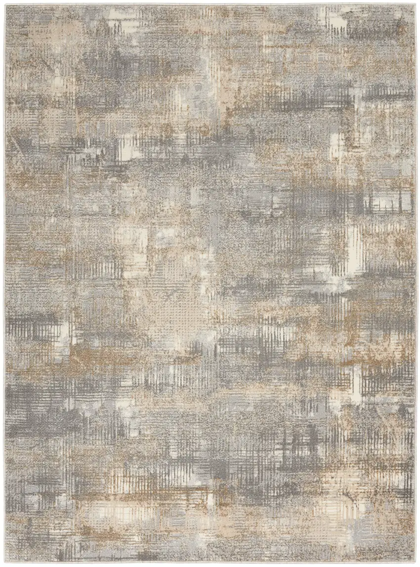 Gray Abstract Area Rug Photo 6