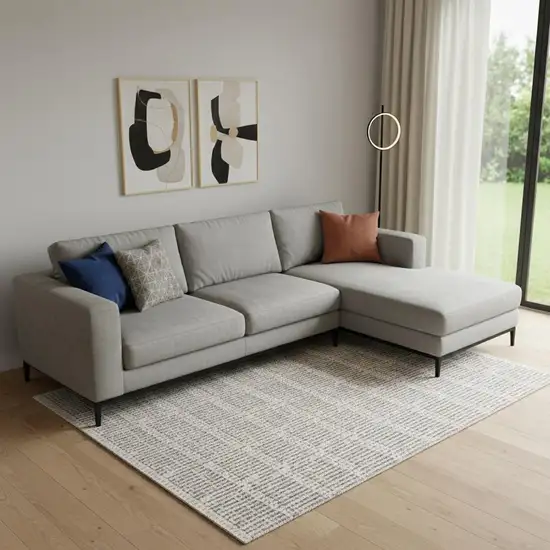 Gray Abstract Area Rug Photo 1