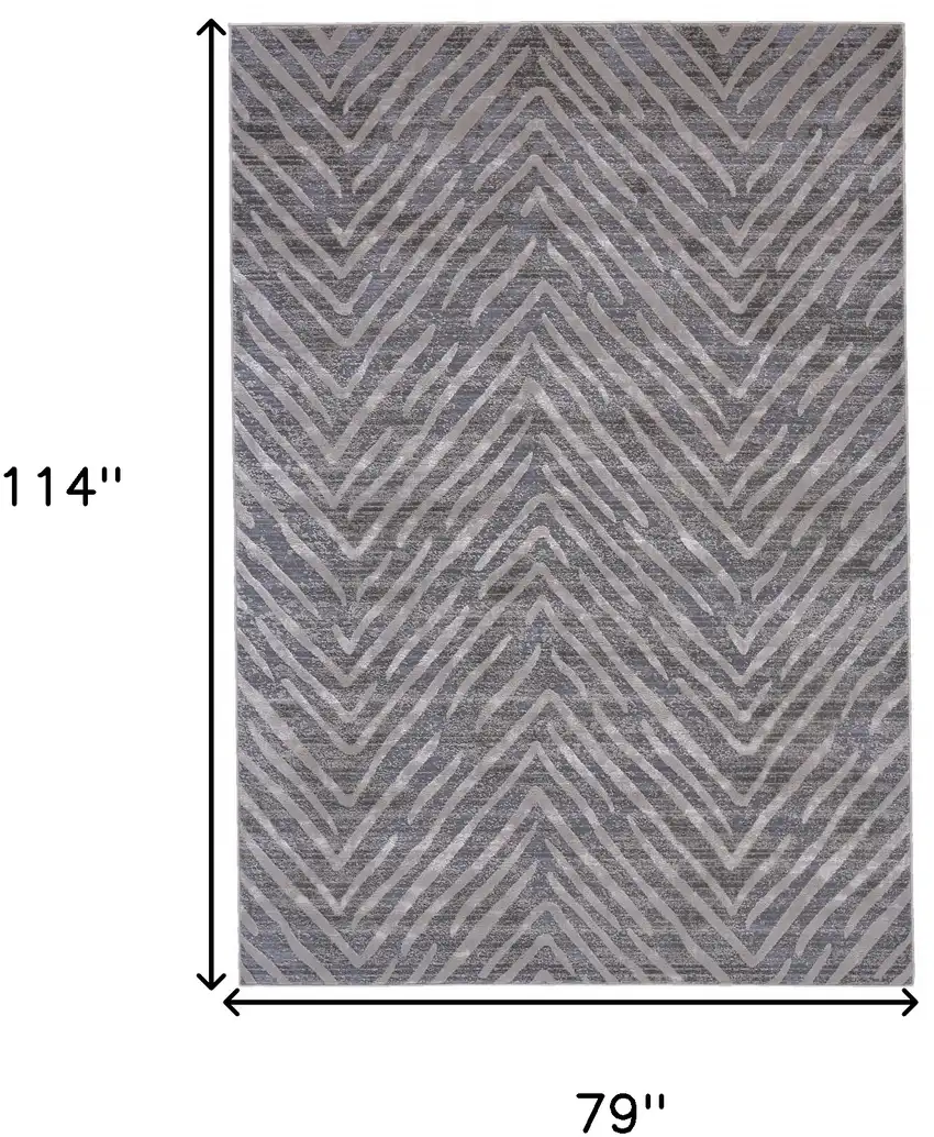 Gray Abstract Area Rug Photo 6