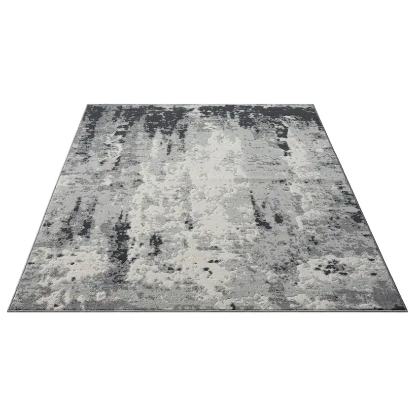 Gray Abstract Area Rug Photo 3