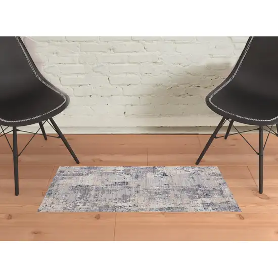 Gray Abstract Area Rug Photo 2
