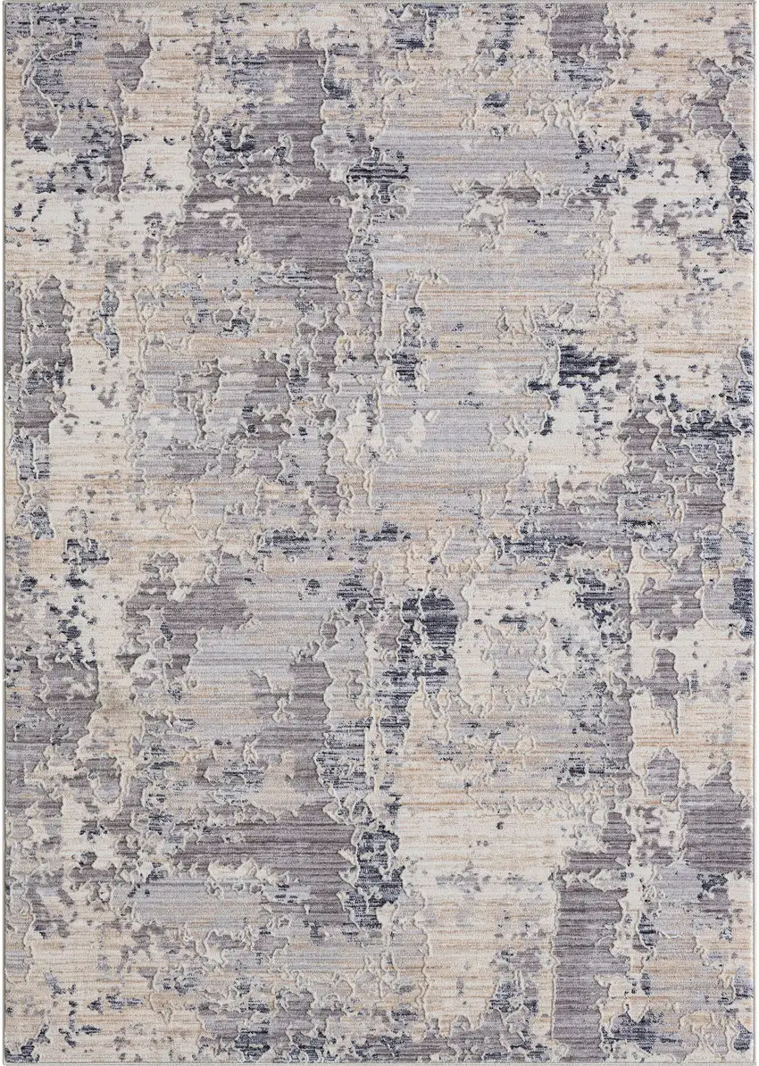 Gray Abstract Area Rug Photo 7
