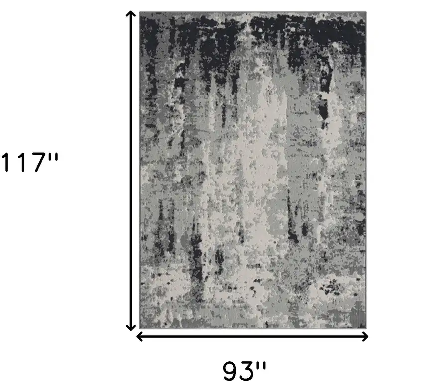 Gray Abstract Area Rug Photo 9
