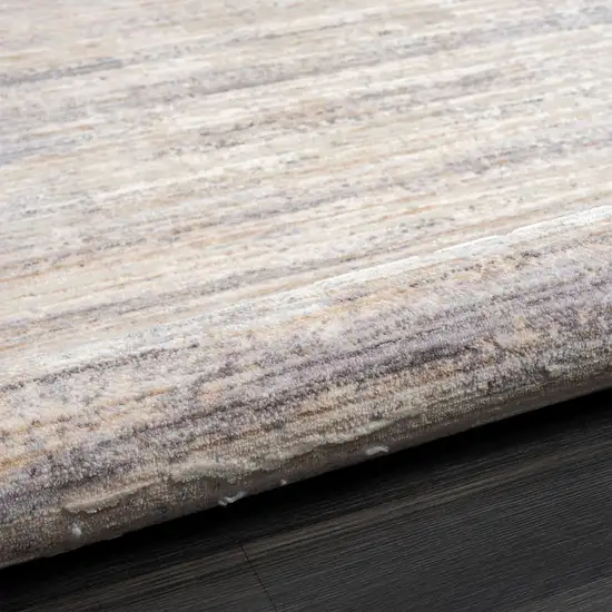 Beige And Gray Abstract Stripes Area Rug Photo 9