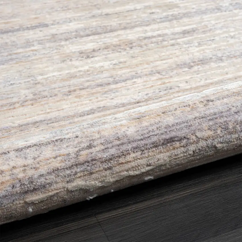 Beige And Gray Abstract Stripes Area Rug Photo 9