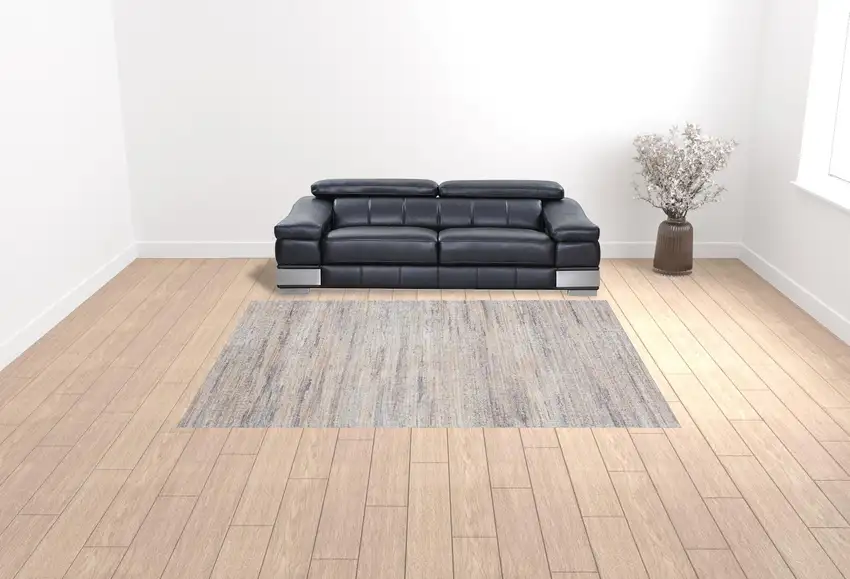 Gray Abstract Area Rug Photo 7