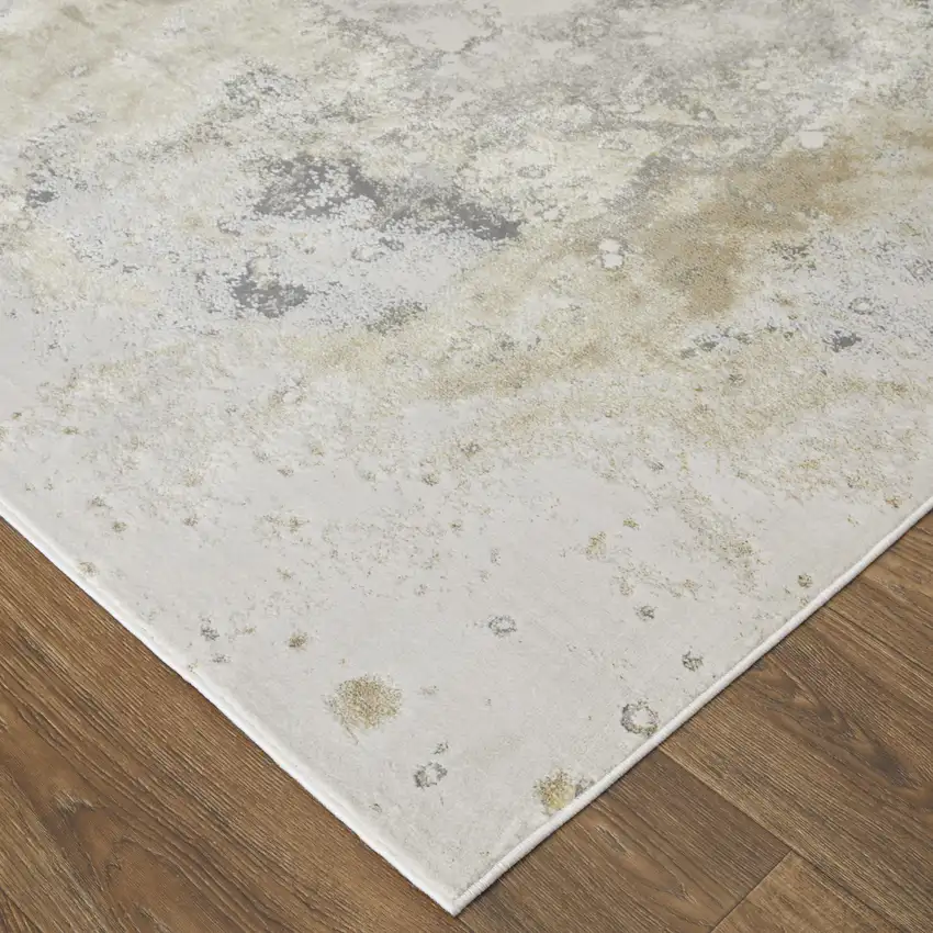 Gray Abstract Area Rug Photo 5
