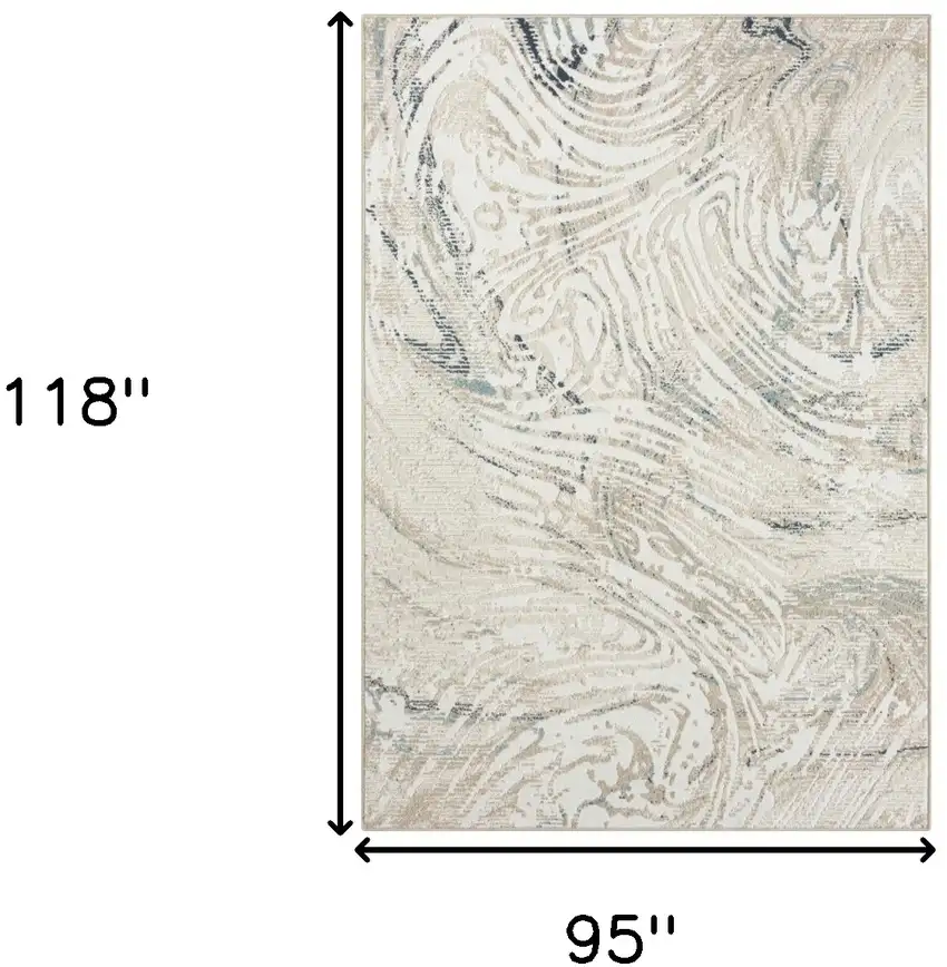 Gray Abstract Area Rug Photo 9