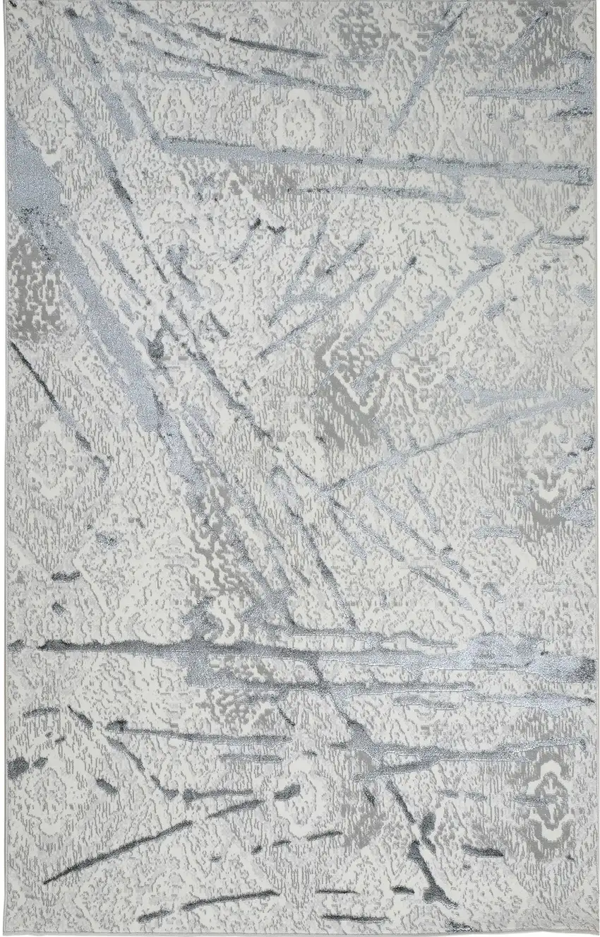 Gray Abstract Area Rug Photo 1