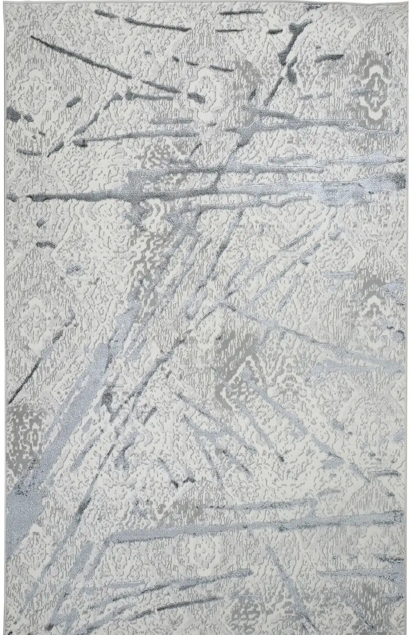 Gray Abstract Area Rug Photo 3