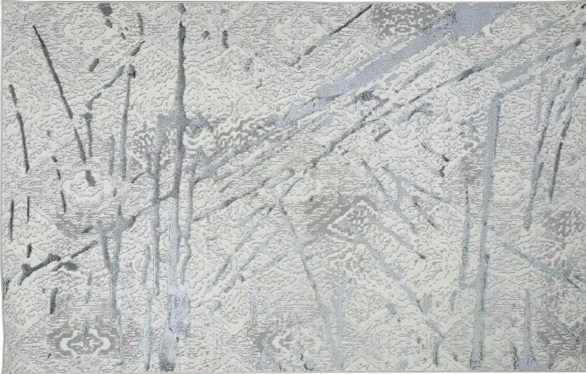 Gray Abstract Area Rug Photo 9