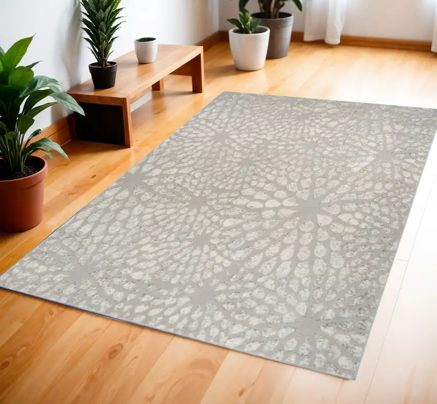 Gray Abstract Area Rug Photo 1