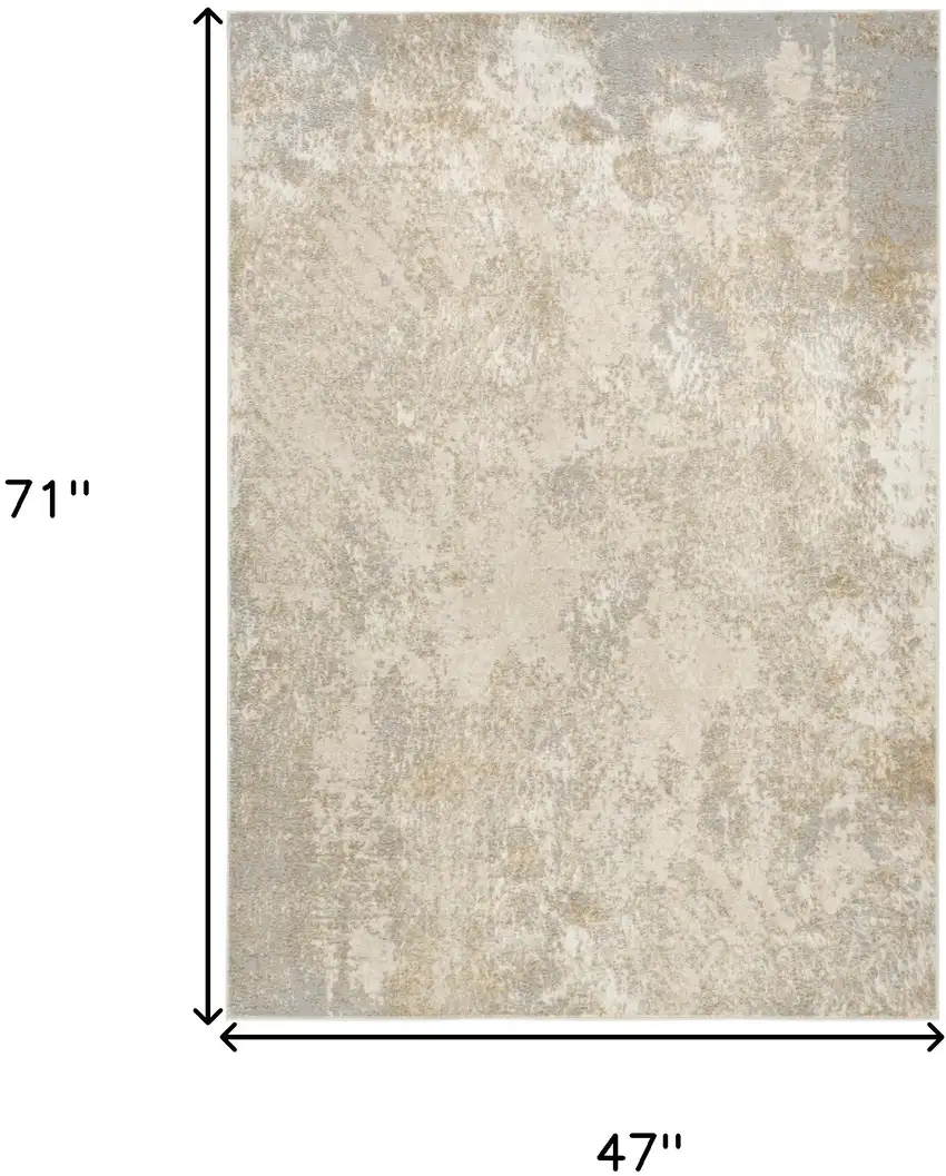 Gray Abstract Area Rug Photo 3
