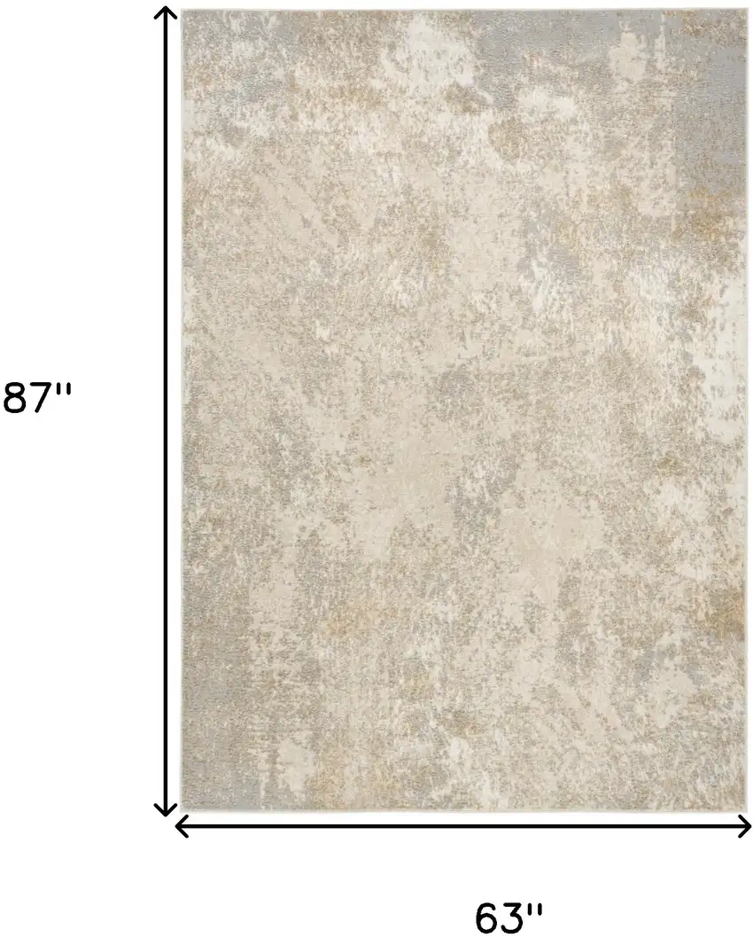 Gray Abstract Area Rug Photo 3
