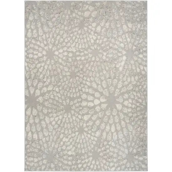 Gray Abstract Area Rug Photo 6