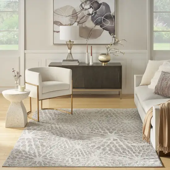 Gray Abstract Area Rug Photo 3