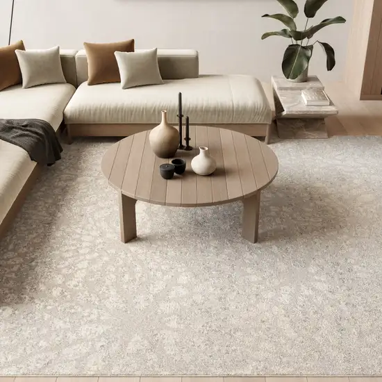 Gray Abstract Area Rug Photo 4