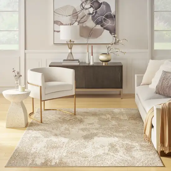 Gray Abstract Area Rug Photo 5