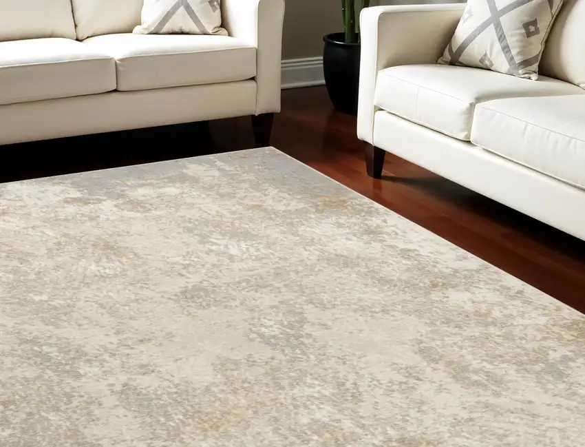 Gray Abstract Area Rug Photo 1
