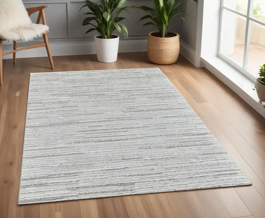 Gray Abstract Area Rug Photo 1