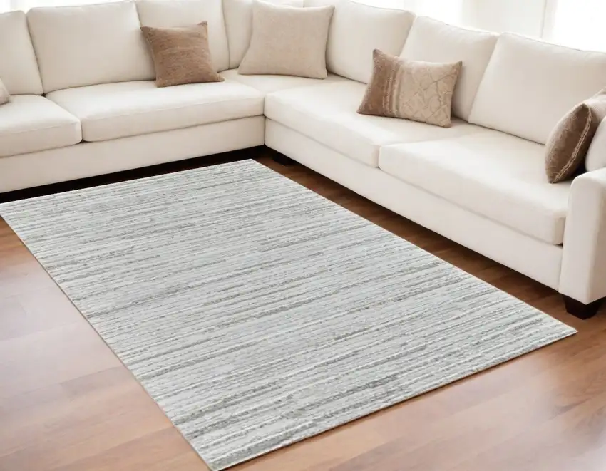 Gray Abstract Area Rug Photo 1