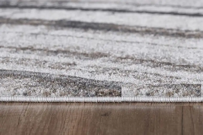 Gray Abstract Dhurrie Area Rug Photo 8