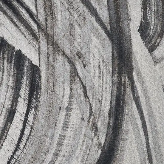 Gray and Ivory Abstract Area Rug Photo 4