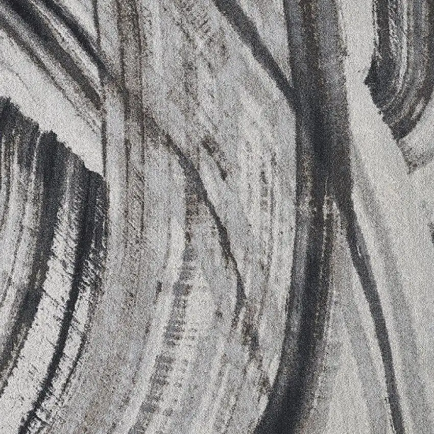 Gray and Ivory Abstract Area Rug Photo 4