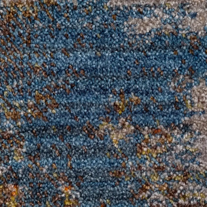 Gray Abstract Distressed Area Rug Photo 9