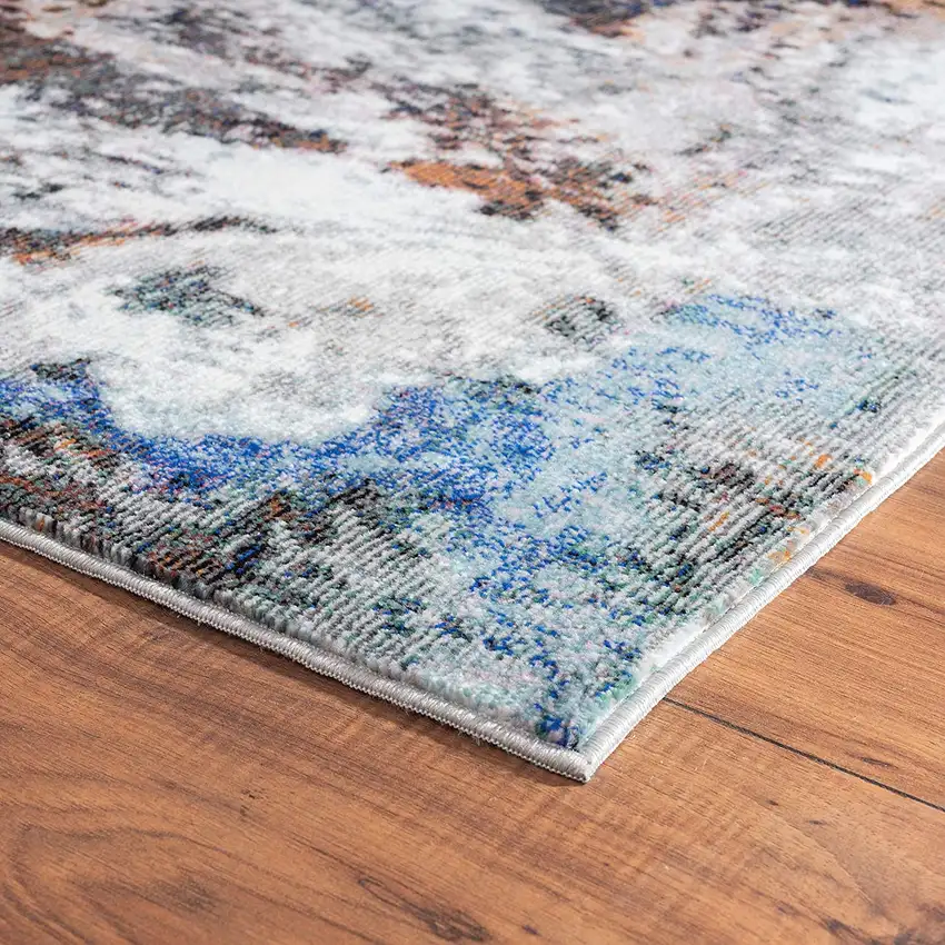 Gray Abstract Foliage Area Rug Photo 6